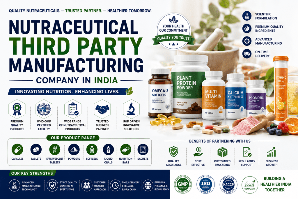 Nutraceutical third party manufacturing
